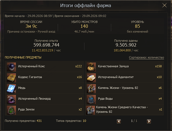 Итоги офлайн-фарма